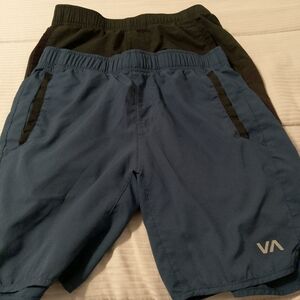 RVCA Kids Athletic Shorts in Navy and Black